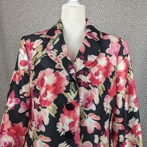 Le Suit Pink Floral Suit Jacket NWT (Size 14)